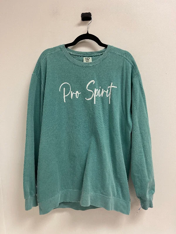 Men's Hoodies for RunningSweatshirt Crewneck By Comfort Colors In Green, Size: L