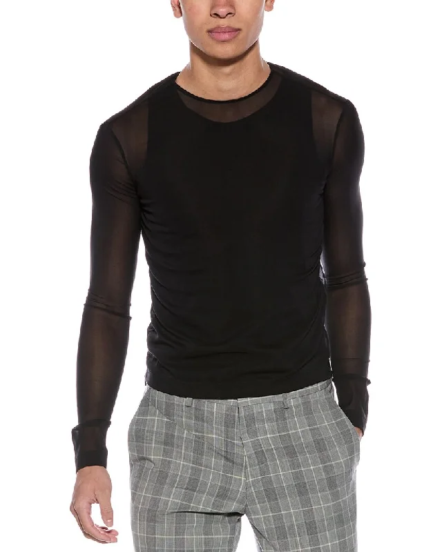 Striped Men's TopsValentino Sheer Silk-Blend T-Shirt