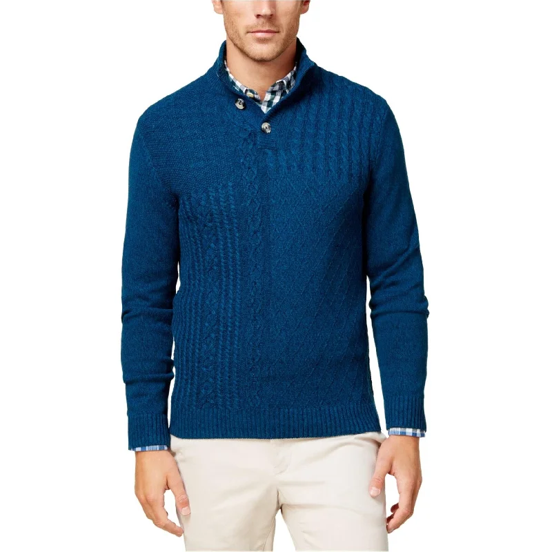 Men's Sweaters with ThumbholesClub Room Mens Patchwork Pullover Sweater