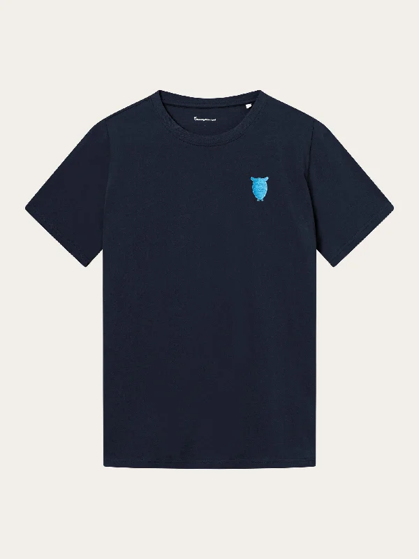 Men's Shirts with UV ProtectionRegular fit owl chest embroidery t-shirt - Night Sky