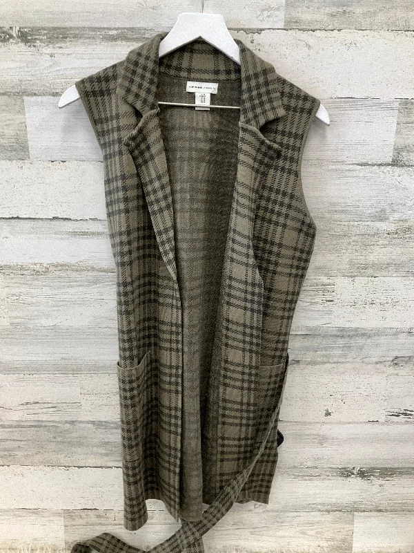 Men's Coats with ButtonsVest Other By Adrienne Vittadini In Green, Size: M