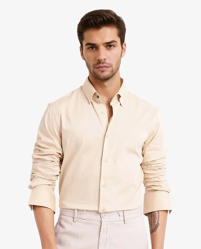 Men's Machine-Washable Shirts for ConvenienceRare Rabbit Men Mawz Light Yellow Cotton Polyester Fabric Full Sleeve Regular Fit Plain Twill Shirt Men's Machine-Washable Shirts for ConvenienceRare Rabbit Men Mawz Light Yellow Cotton Polyester Fabric Full Sleeve Regular Fit Plain Twill Shirt