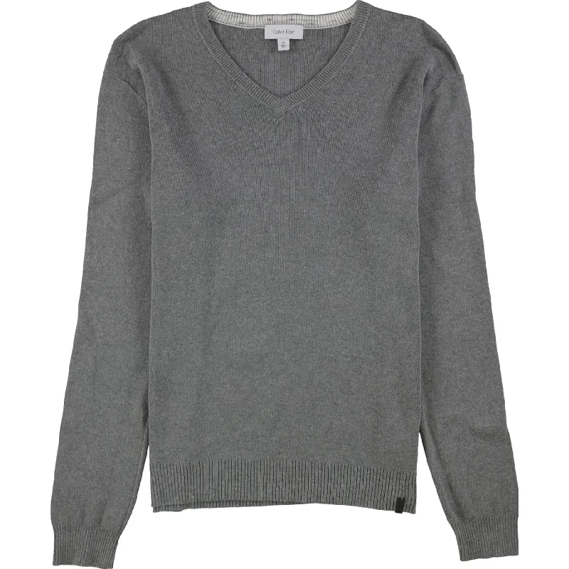 Men's Sweaters with Ribbed WaistbandsCalvin Klein Mens V-Neck Pullover Sweater, Grey, X-Small Men's Sweaters with Ribbed WaistbandsCalvin Klein Mens V-Neck Pullover Sweater, Grey, X-Small