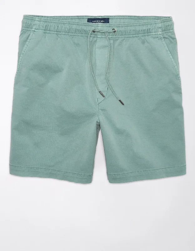 Men's Casual Short-Length Chino PantsAE Flex 7" Lived-In Trekker Short
