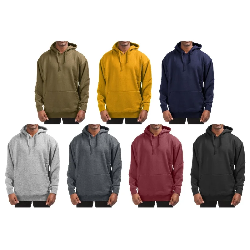 Men's Sweaters with Appliqué DetailsMens Winter Fleece Hoodie 2Pack CottonBlend Kangaroo Pocket Warm Pullover