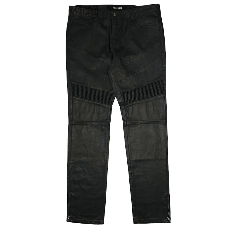 Men's Jeans in Unique PatternsMen's Moto Jean In Black