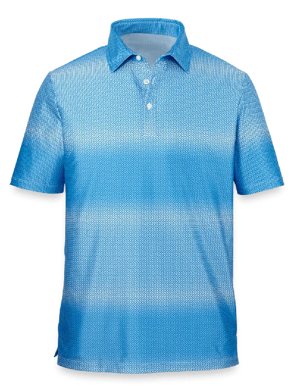Men's Shirts with Convertible CollarsPerformance Blend Three Button Polo - Blue