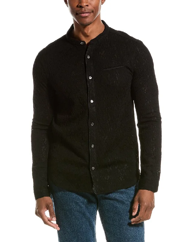 Men's Hawaiian Shirts for a Tropical VibeJohn Varvatos Glenn Regular Fit Wool-Blend Shirt