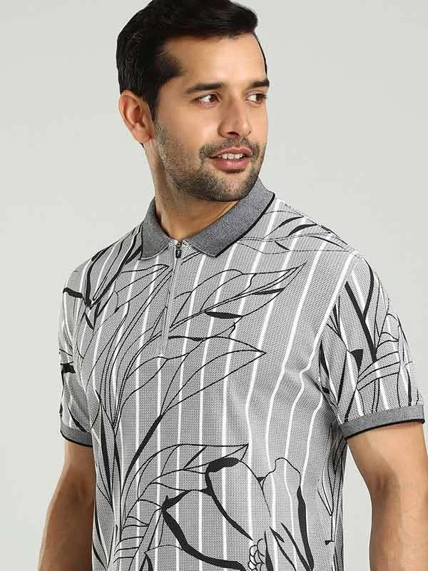 Men's Shirts with High NecksMen Printed Polo T-Shirt