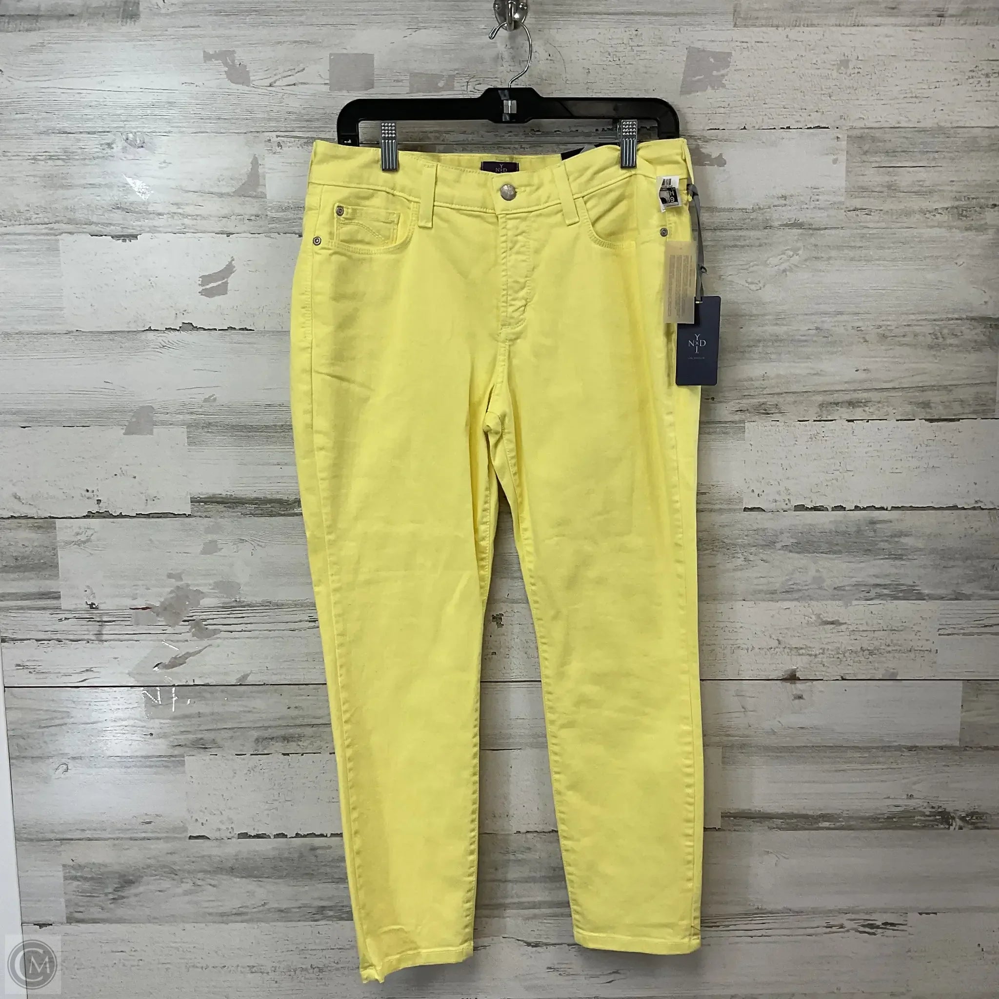 Zip-Fly Men's JeansJeans Cropped By Not Your Daughters Jeans In Yellow Denim, Size: 8petite
