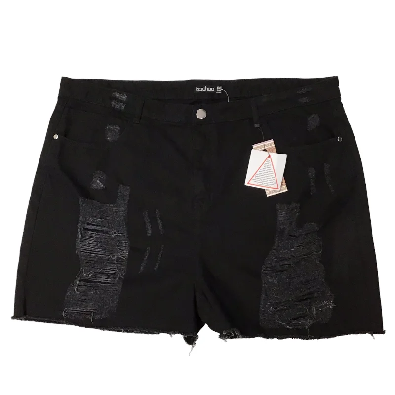 Wide-Leg and Flowy Men's Casual ShortsShorts By Boohoo Boutique In Black, Size: 1x