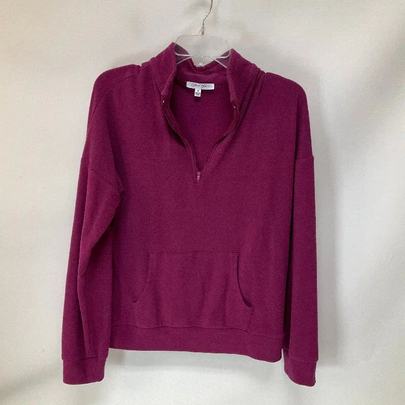 Men's Hoodies with Reinforced HemsSweatshirt Collar By Cmc In Purple, Size: M