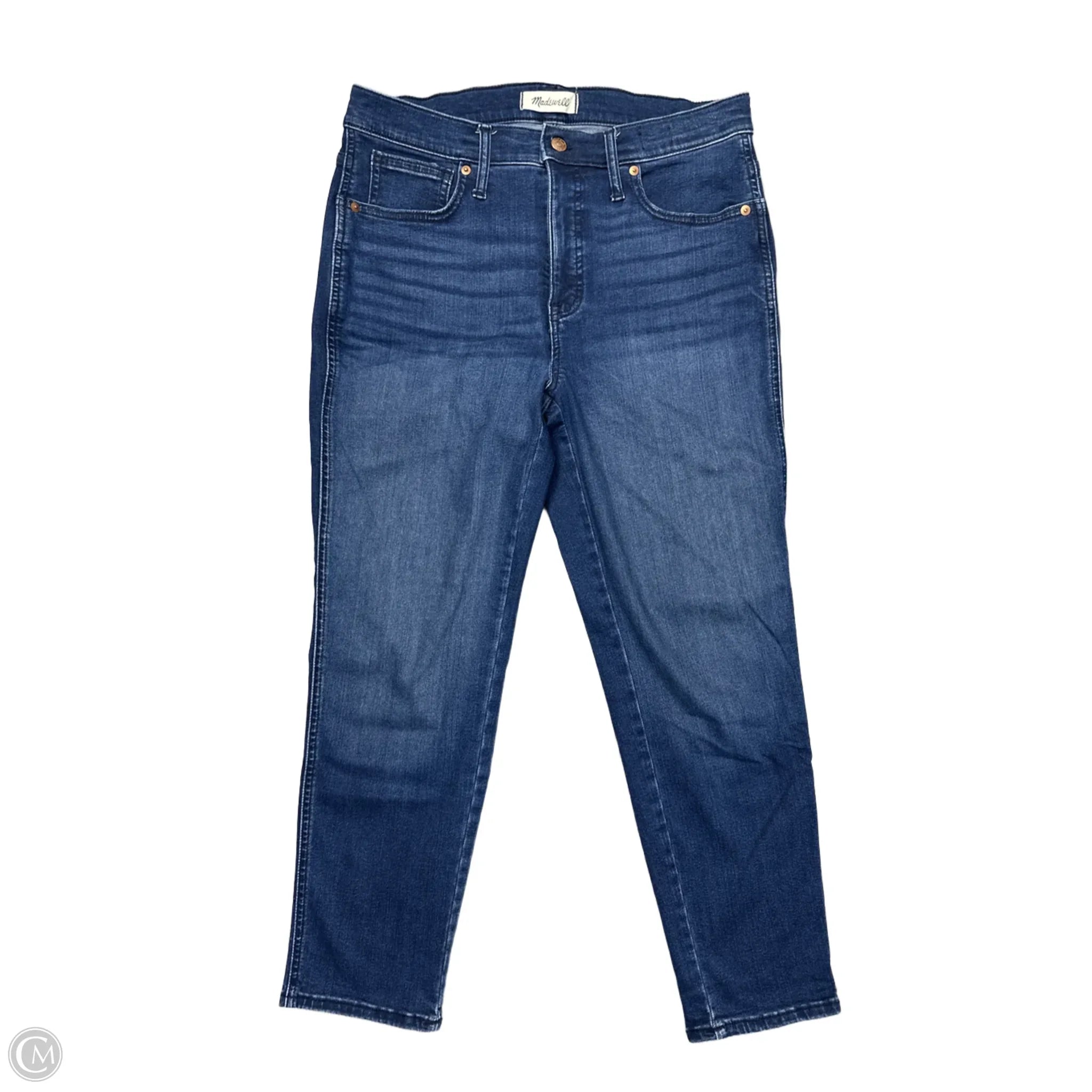 Men's Jeans with EmbroideryJeans Straight By Madewell In Blue Denim, Size: 10