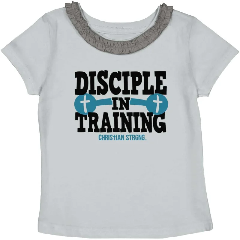 Men's Shirts with Lace-Up HemlinesDisciple In Training Toddler Ruffled Trim T-Shirt
