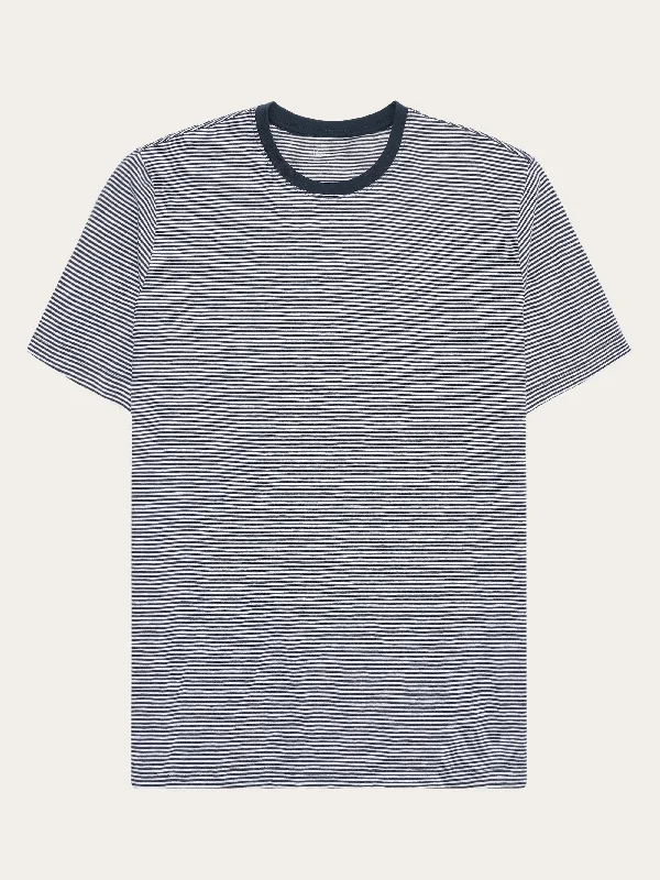 Men's Shirts with Animal PrintsRegular fit Striped basic tee - Blue stripe