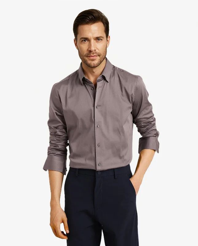 Men's Plaid Shirts for a Country CharmRare Rabbit Men Como-5 Dusky Grey Cotton Lycra Fabric Full Sleeve Regular Fit Plain Satin Shirt Men's Plaid Shirts for a Country CharmRare Rabbit Men Como-5 Dusky Grey Cotton Lycra Fabric Full Sleeve Regular Fit Plain Satin Shirt