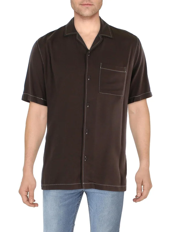 Men's Affordable Shirts for Budget-Friendly StyleRiviera Mens Crinkled Short Sleeve Button-Down Shirt Men's Affordable Shirts for Budget-Friendly StyleRiviera Mens Crinkled Short Sleeve Button-Down Shirt