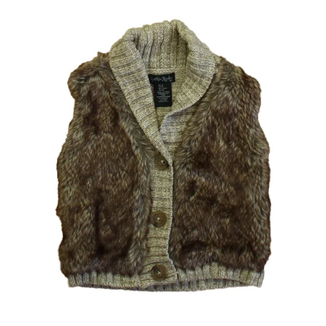 Men's Sweaters with Stand-Up CollarsCynthia Rowley Girls Brown Sweater Vest