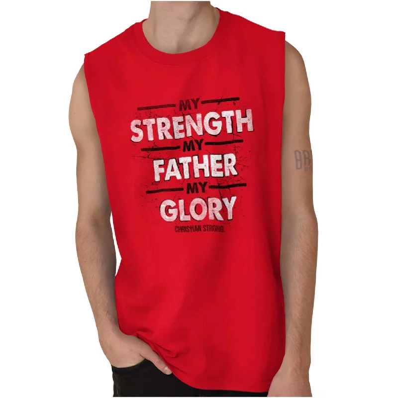 Men's Casual Shirts for Everyday WearStrength Father Glory Sleeveless T-Shirt