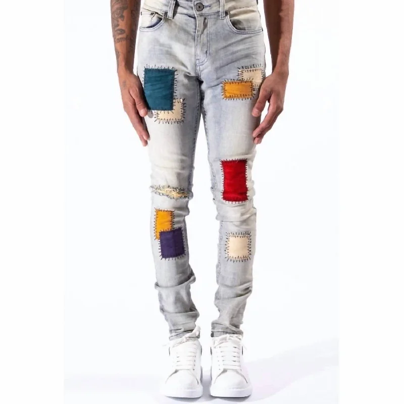 Men's Skinny Jeans with Stretch FabricNew World Jeans In Earth Wash