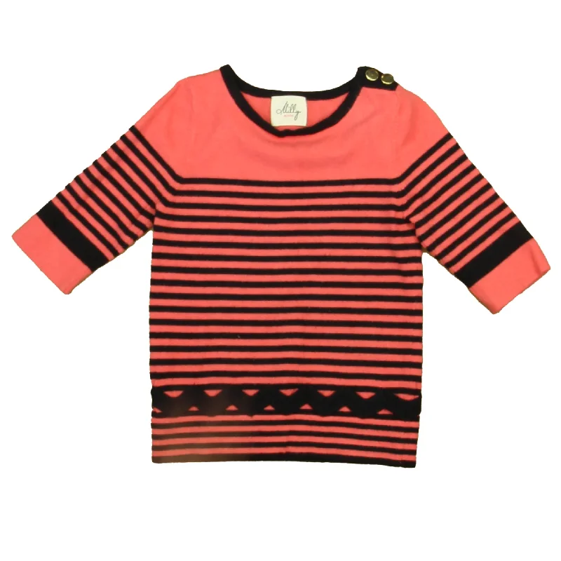 Men's Sweaters for Casual OccasionsMilly Minis Girls Pink | Black Stripe Sweater