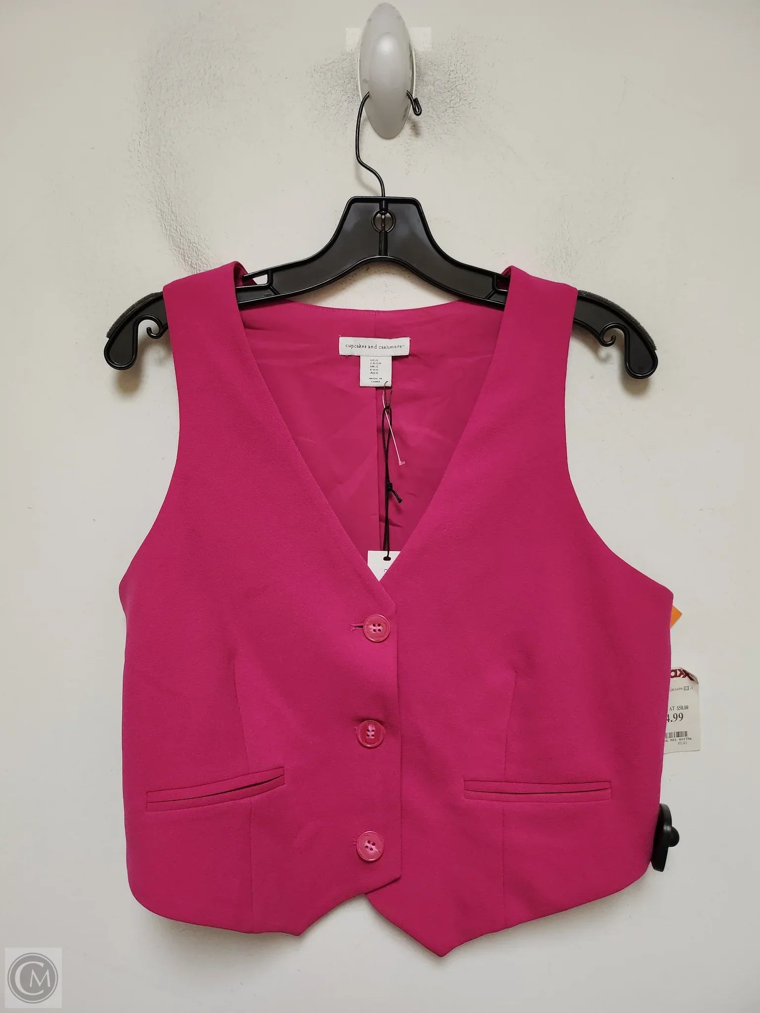 Men's Coats with Patchwork DesignsVest Other By Cupcakes And Cashmere In Pink, Size: S Men's Coats with Patchwork DesignsVest Other By Cupcakes And Cashmere In Pink, Size: S