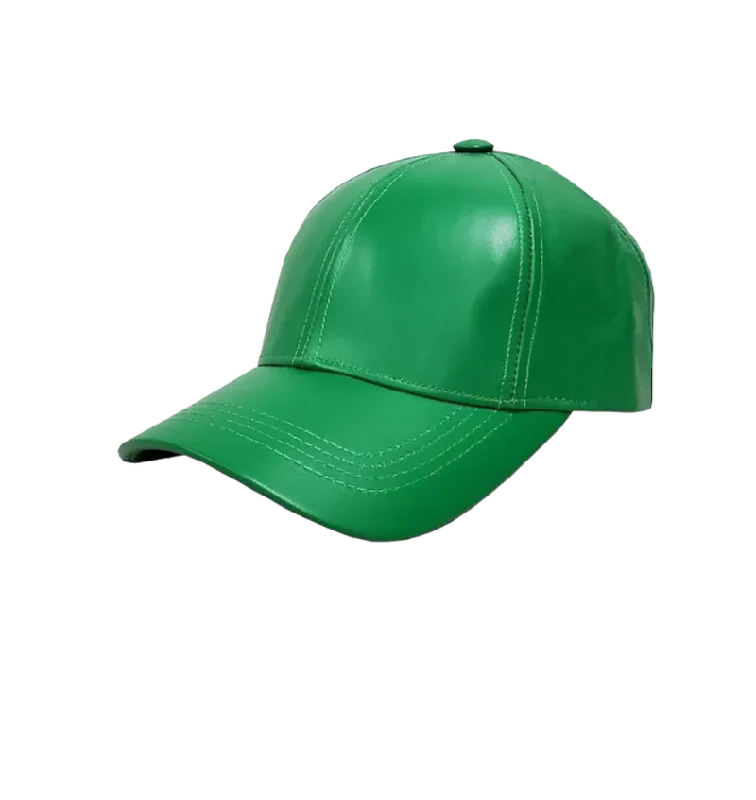 Unique Baseball CapsEmstate Green Men's Genuine Cowhind Leather Adjustable Baseball Cap Unique Baseball CapsEmstate Green Men's Genuine Cowhind Leather Adjustable Baseball Cap