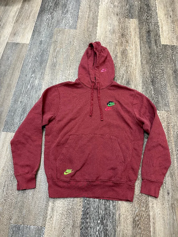 Men's Hoodies with Stretch FabricSweatshirt Hoodie By Nike In Red, Size: S
