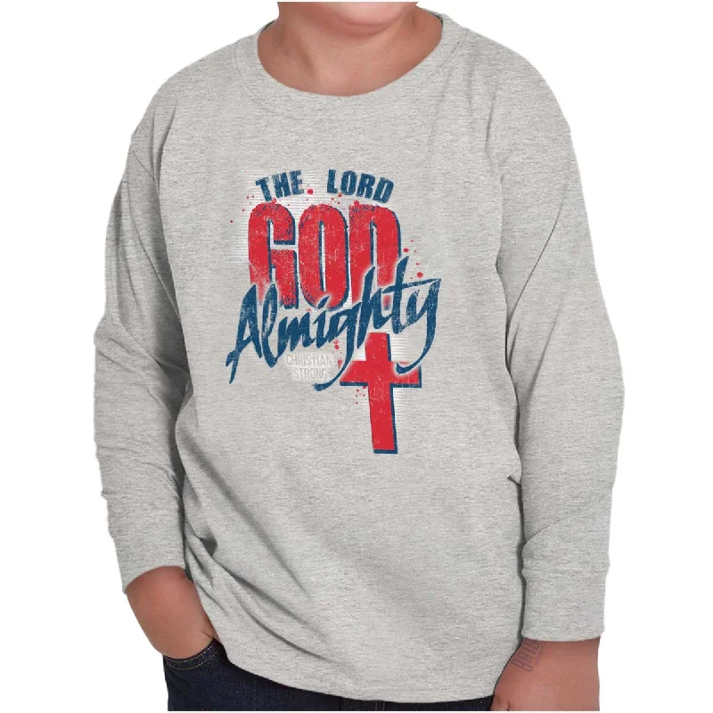 Men's Shirts with High NecksGod Almighty Youth Long Sleeve T-Shirt