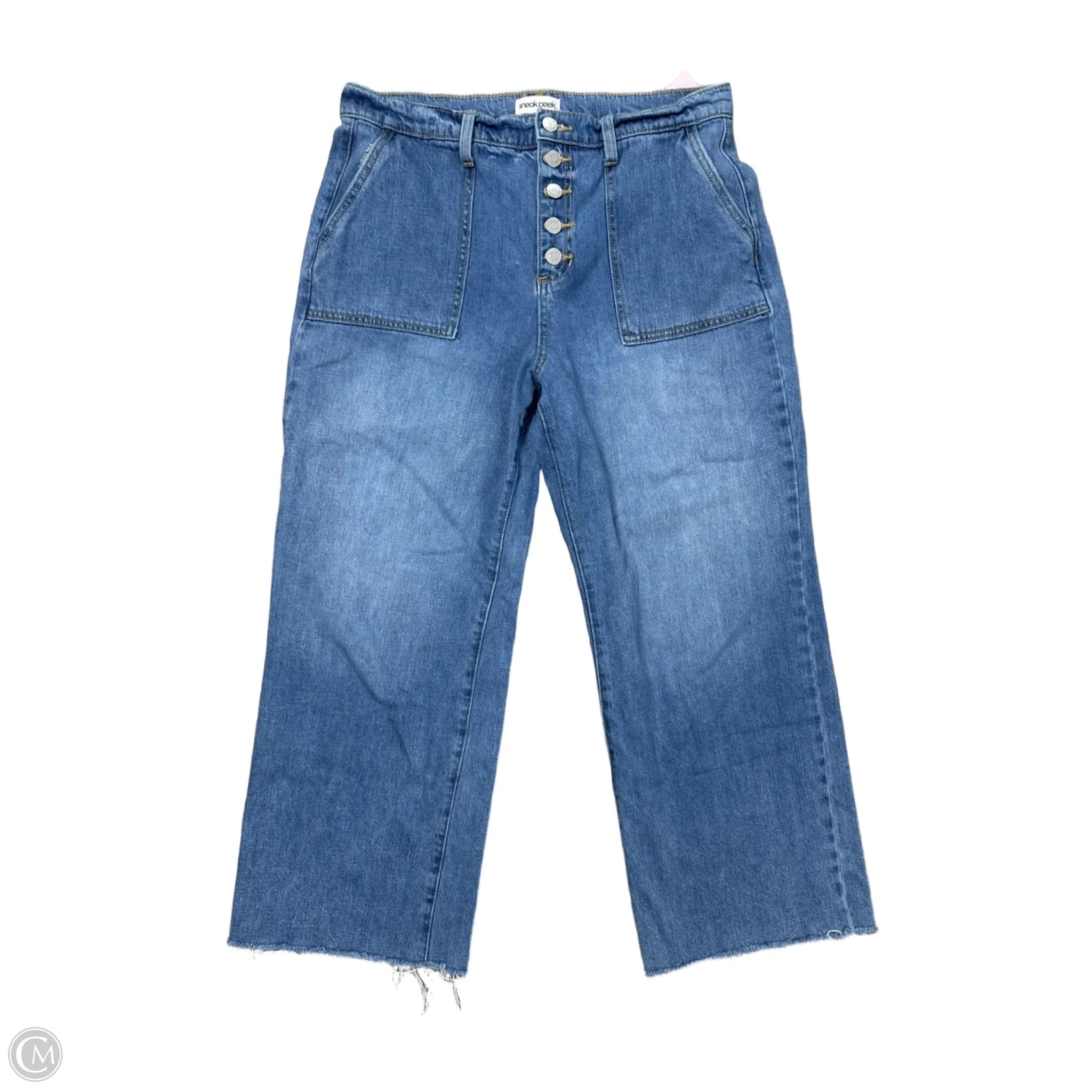 Slim-Fit Men's JeansJeans Wide Leg By Sneak Peek In Blue Denim, Size: 10
