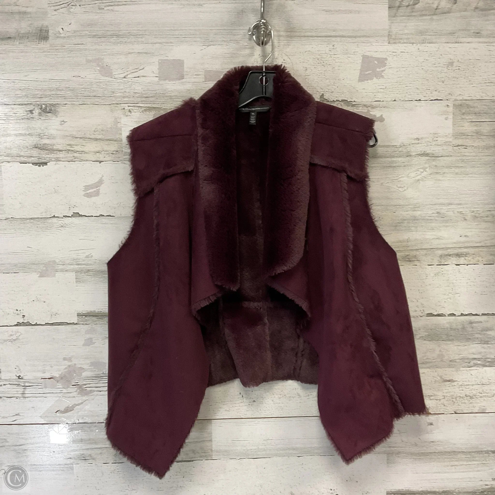 Men's Coats for Short MenVest Faux Fur & Sherpa By White House Black Market In Purple, Size: Xl Men's Coats for Short MenVest Faux Fur & Sherpa By White House Black Market In Purple, Size: Xl