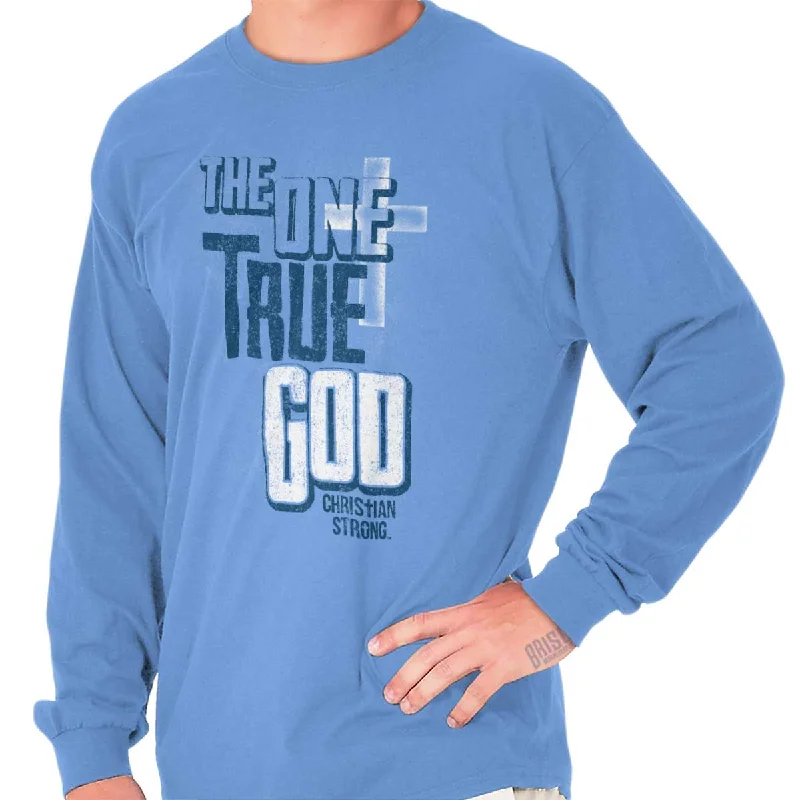 Men's Flowy Shirts for a Relaxed LookOne True God Long Sleeve T-Shirt