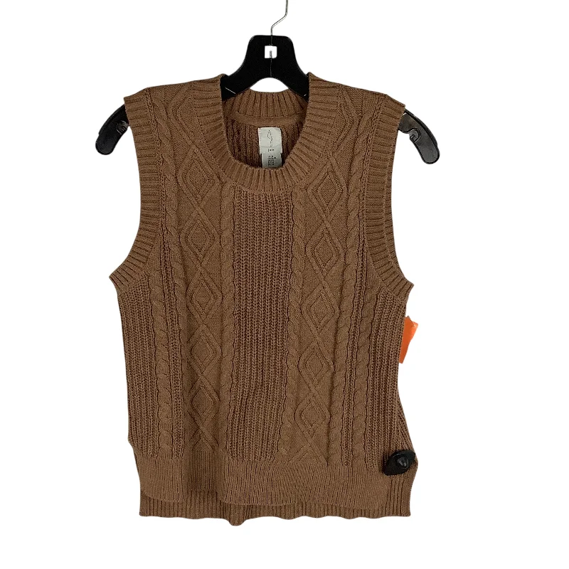 Men's Coats with Tactical FeaturesVest Sweater By Joie In Brown, Size: M