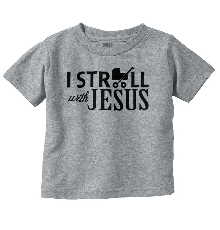 Classic Men's Button-Up ShirtsStroll with Jesus Infant Toddler T-Shirt