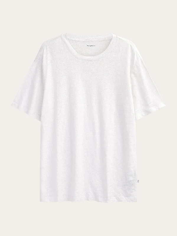 Men's Shirts with Barrel CuffsLinen t-shirt - Bright White