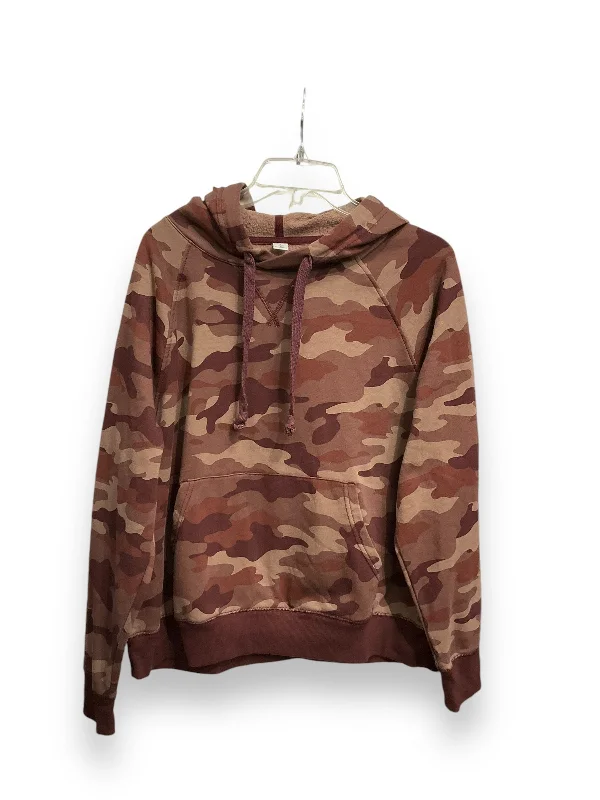 Men's Hoodies with Vintage StyleSweatshirt Hoodie By Old Navy In Camouflage Print, Size: L