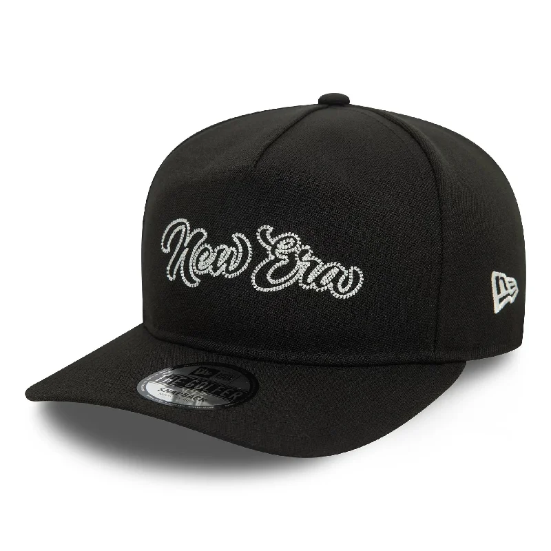 Affordable Baseball HatsNew Era Chain Stitch Black Golfer Cap