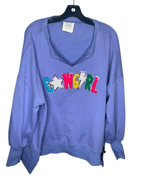 Men's Hoodies for RunningSweatshirt Crewneck By Fantastic Fawn In Purple, Size: S