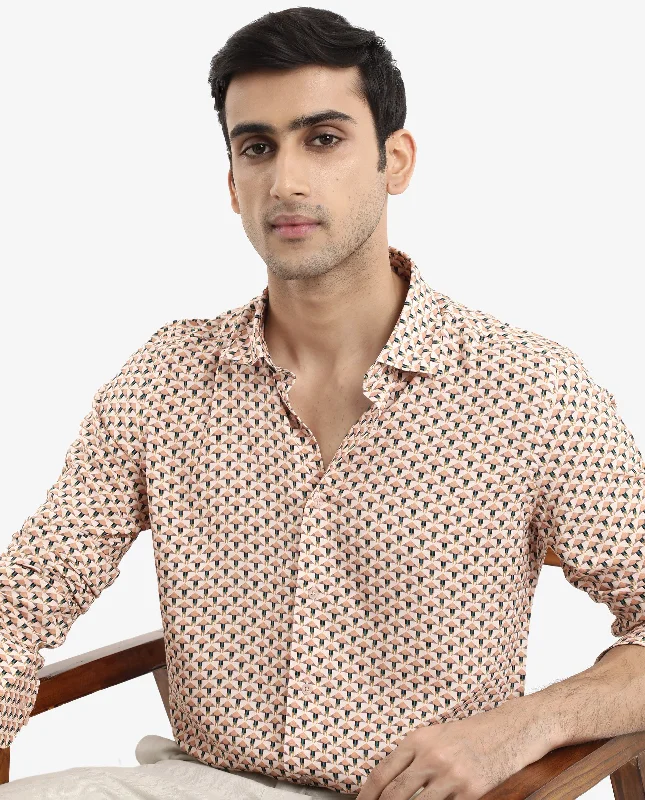 Men's Long-Sleeve Shirts for Year-Round WearRare Rabbit Men's Mizar Beige Viscose Fabric Full Sleeve Regular Fit Geometric Print Shirt Men's Long-Sleeve Shirts for Year-Round WearRare Rabbit Men's Mizar Beige Viscose Fabric Full Sleeve Regular Fit Geometric Print Shirt