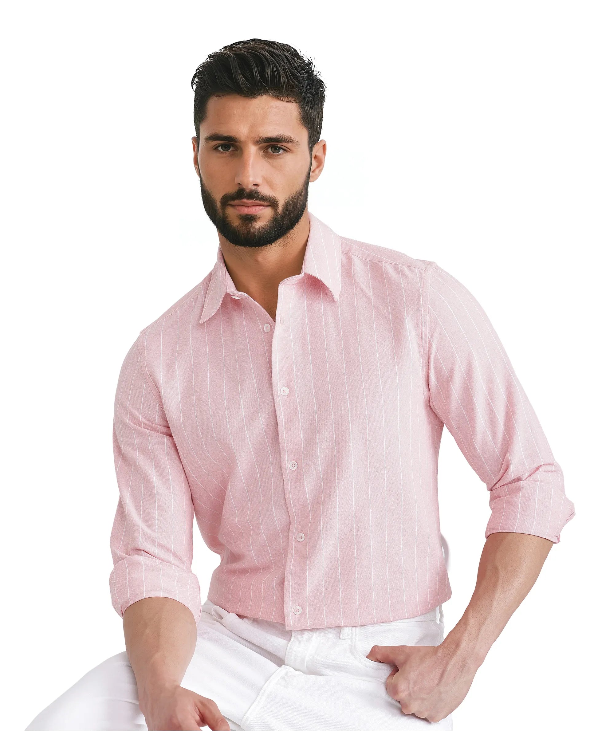 Men's Regular-Fit Shirts for a Classic FitRare Rabbit Men's Lork Pink Cotton Fabric Full Sleeve Collared Neck Button Closure Printed Shirt Men's Regular-Fit Shirts for a Classic FitRare Rabbit Men's Lork Pink Cotton Fabric Full Sleeve Collared Neck Button Closure Printed Shirt