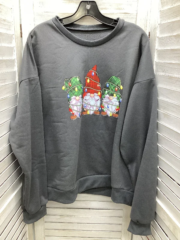 Men's Hoodies with Adjustable HoodsSweatshirt Crewneck By Clothes Mentor In Grey, Size: Xl