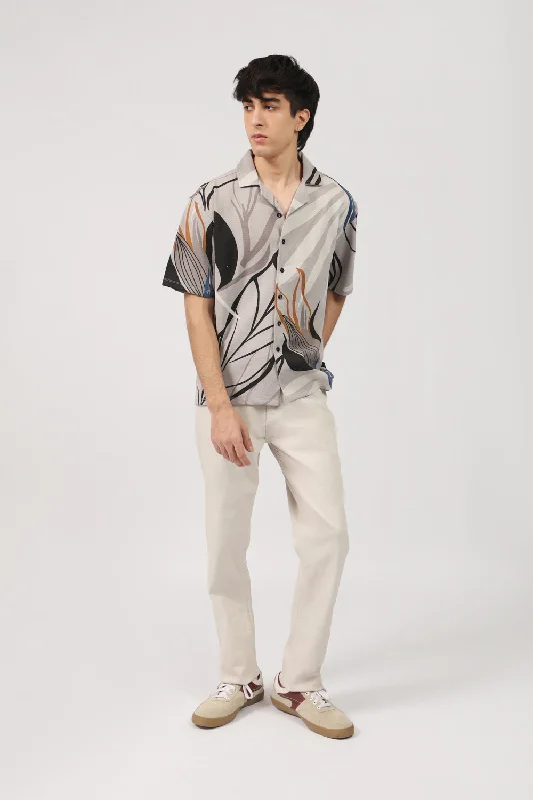 Men's Shirts with Zippered PocketsRESORT COLLAR BUTTON DOWN BOX FIT TEXTURED POLO