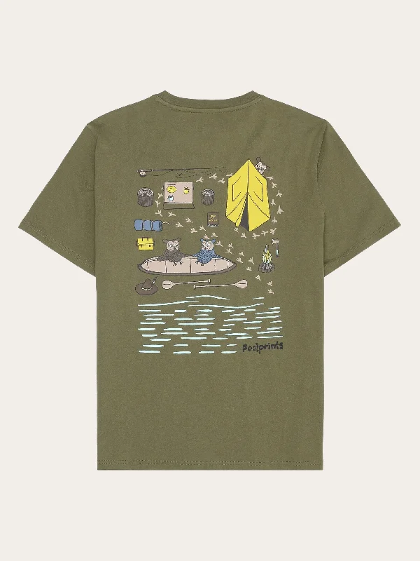 Men's Shirts with CollarsRegular short sleeve heavy single jersey printed t-shirt GOTS/Vegan - Burned Olive Men's Shirts with CollarsRegular short sleeve heavy single jersey printed t-shirt GOTS/Vegan - Burned Olive