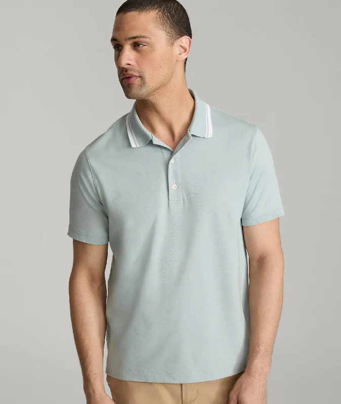 Men's Shirts with Scoop NecksTipped Performance Polo