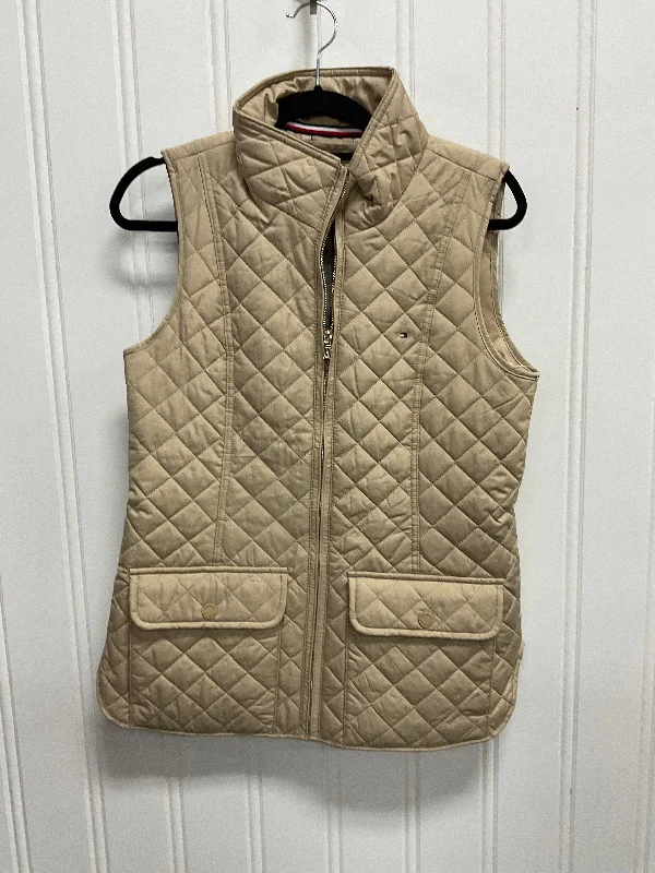 Men's Coats with Quick-Dry FabricVest Puffer & Quilted By Tommy Hilfiger In Tan, Size:Sp Men's Coats with Quick-Dry FabricVest Puffer & Quilted By Tommy Hilfiger In Tan, Size:Sp