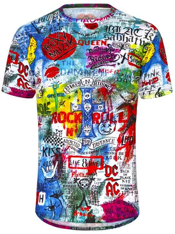 Patterned Men's Hawaiian ShirtsRock N Roll Men's Technical T-Shirt