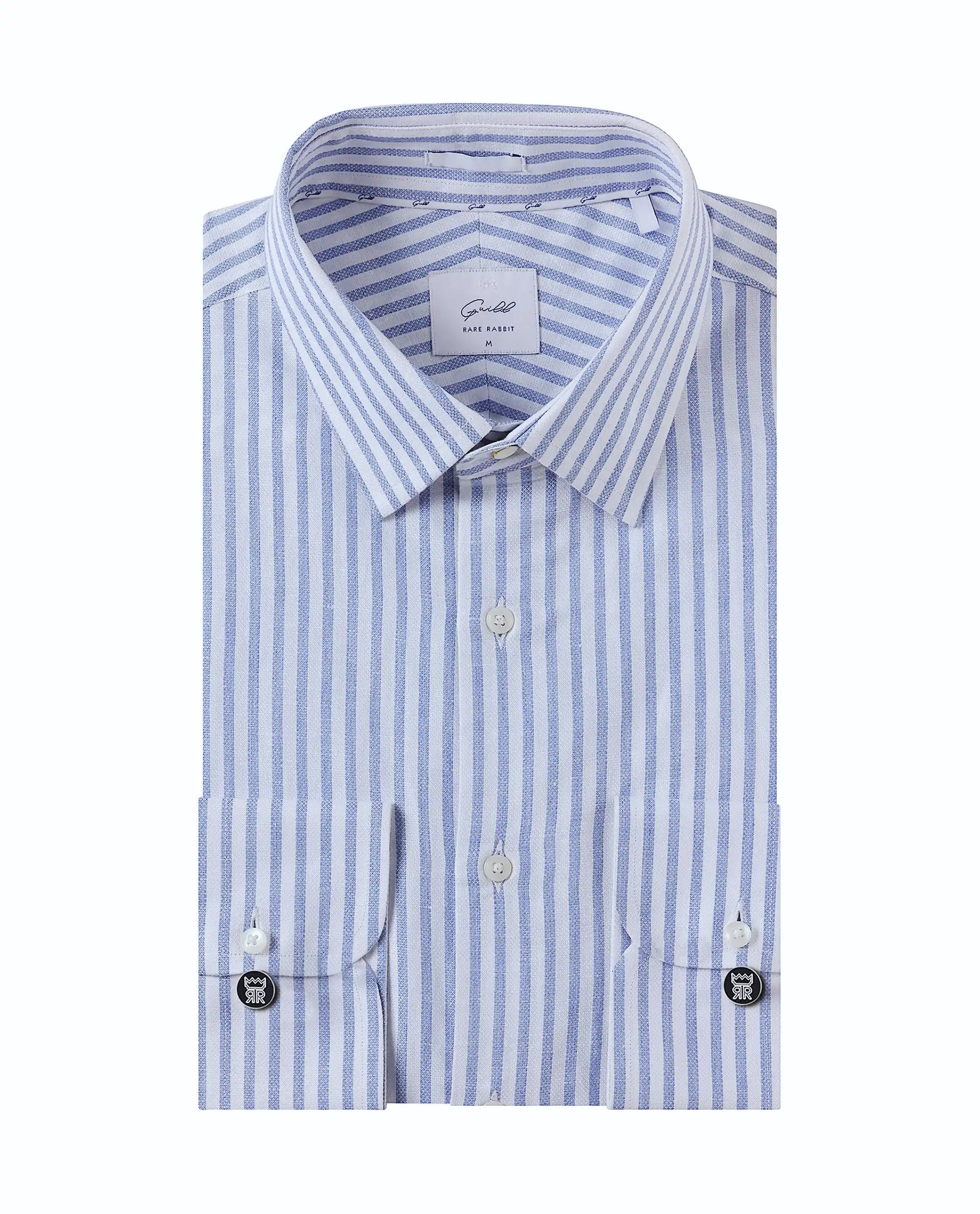 Men's Luxury Shirts for High-End FashionRare Rabbit Mens Polic Blue Cotton Fabric Regular Collar Full Sleeve Regular Fit Striped Shirt Men's Luxury Shirts for High-End FashionRare Rabbit Mens Polic Blue Cotton Fabric Regular Collar Full Sleeve Regular Fit Striped Shirt