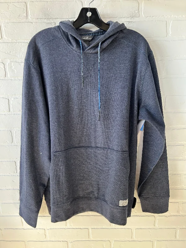 Men's Hoodies for SkiingSweatshirt Hoodie By Eddie Bauer In Blue, Size: L