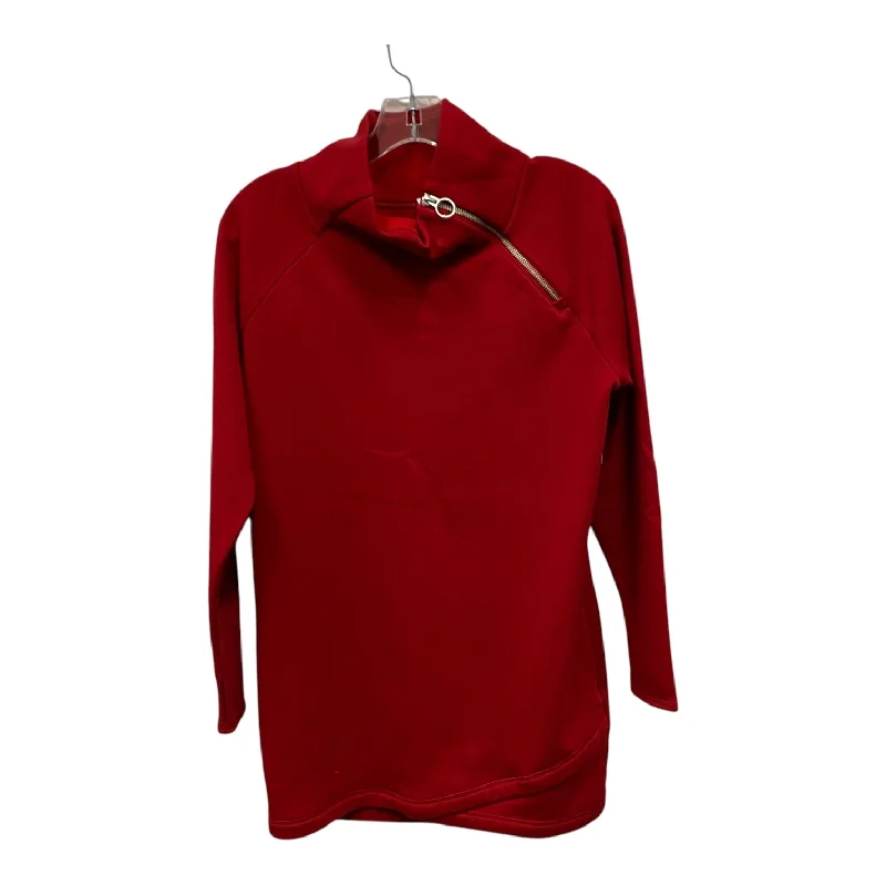 Men's Hoodies with Hidden ZippersAthletic Sweatshirt Collar By Athleta In Red, Size:S
