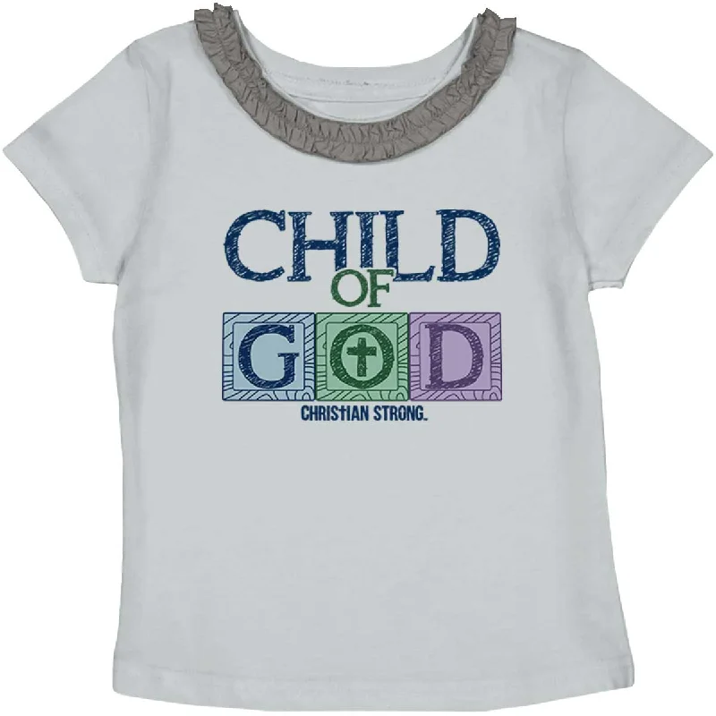 Men's Shirts with Wingtip CollarsChild of God Toddler Ruffled Trim T-Shirt